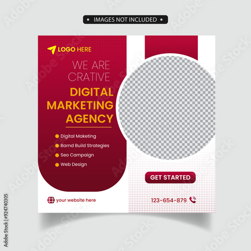 digital marketing agency social media post template