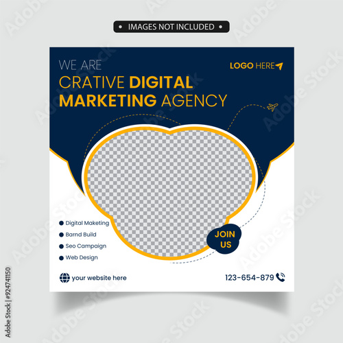 digital marketing agency social media post template