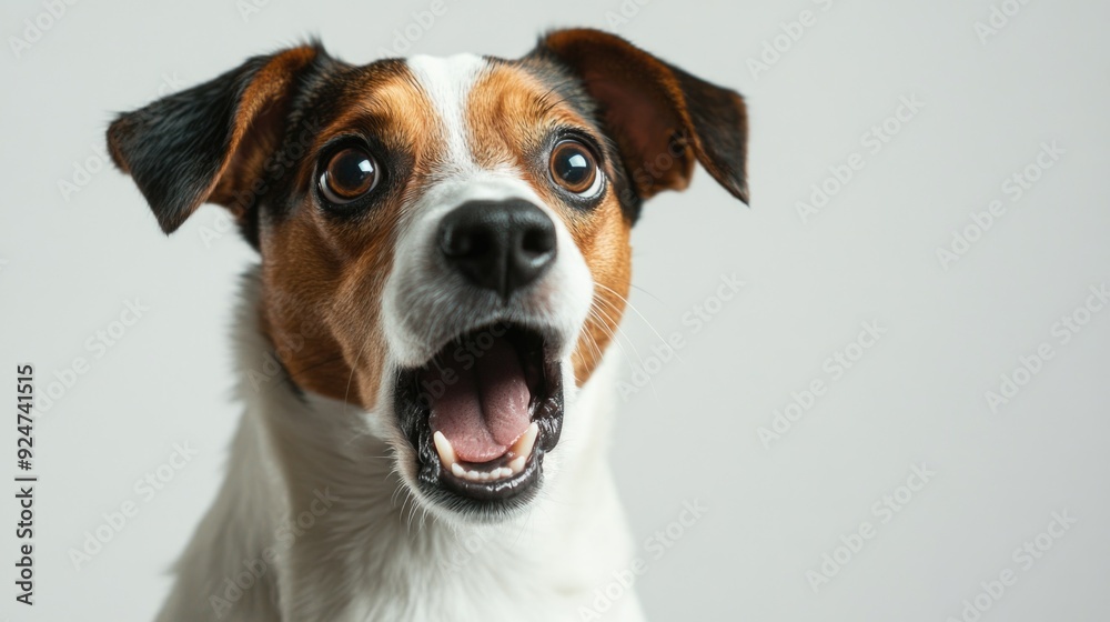 Excited Puppy's Surprised Expression