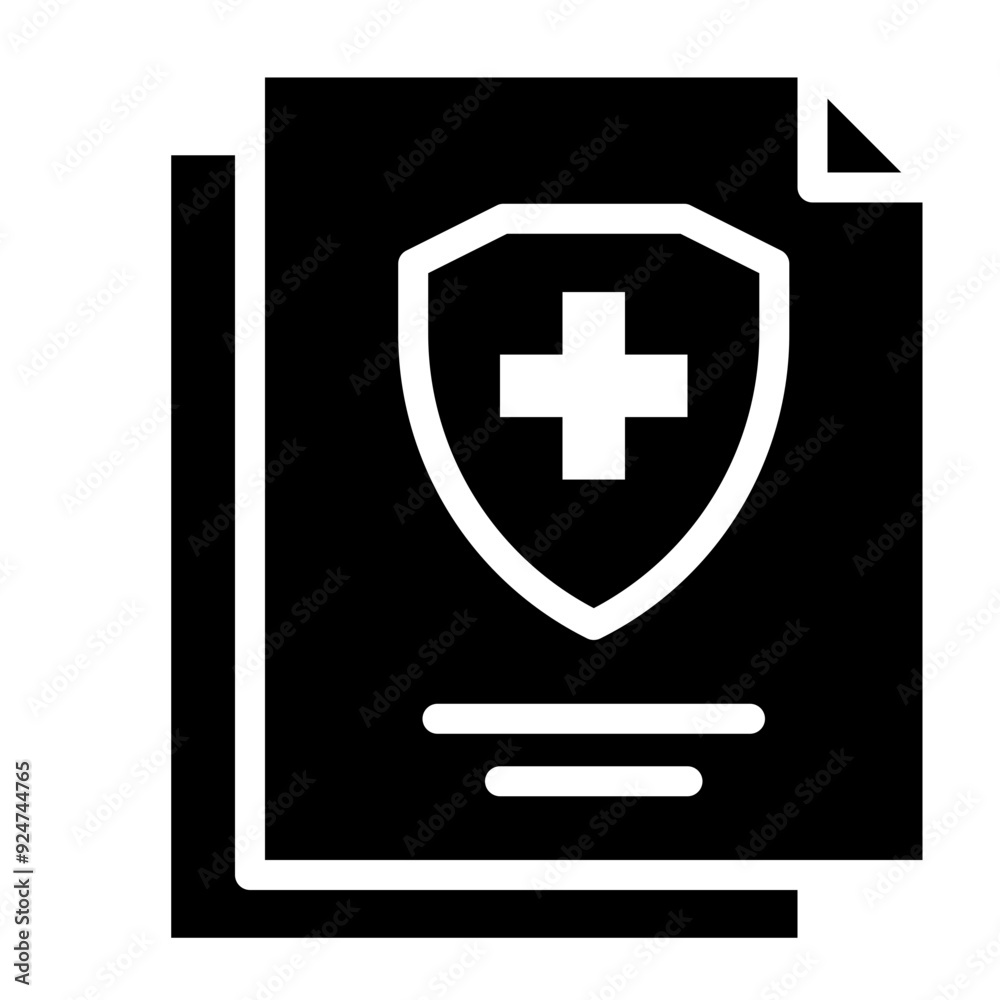 Health Insurance icon in glyph style Health Insurance icon in glyph style