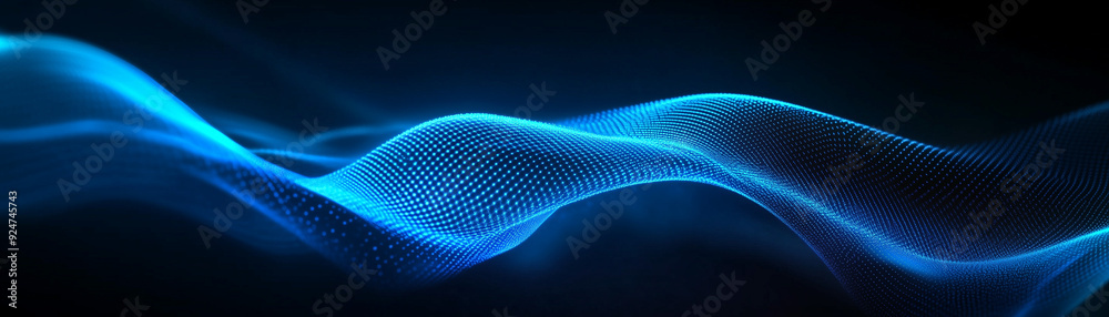 Dark blue abstract smooth with neon bright blue waves glow dynamic background, neon waves concept. Dark blue abstract smooth with neon bright blue waves glow dynamic background, neon waves concept.