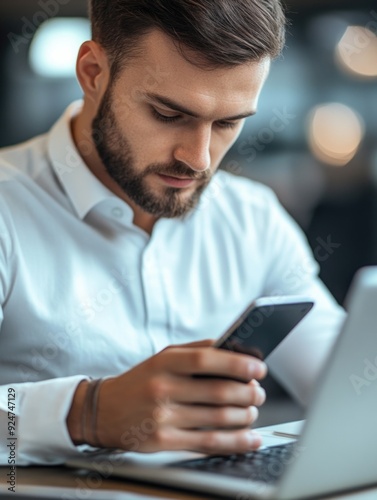 Busy Professional on Cell Phone