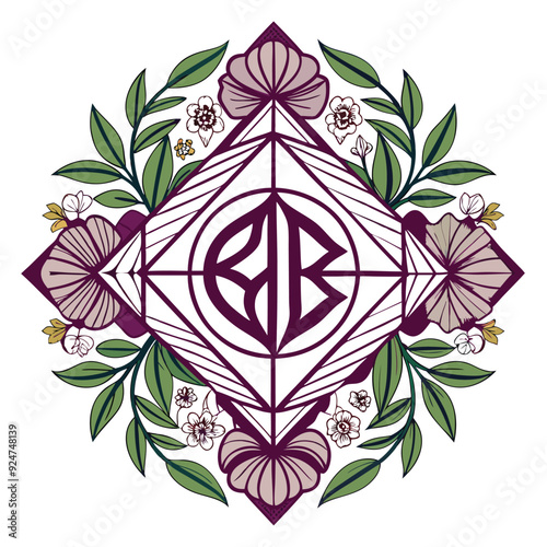 geometry and floral monograms