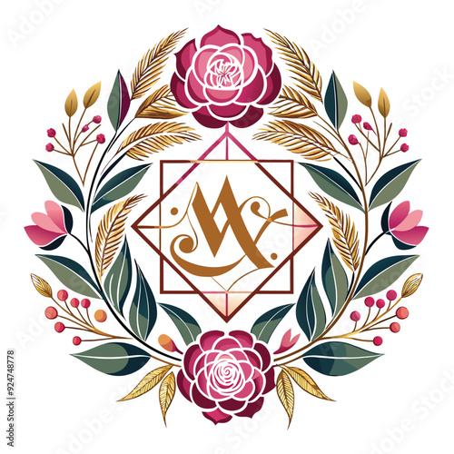 geometry and floral monograms