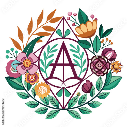 geometry and floral monograms