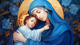 Mother Mary and Sleeping Jesus