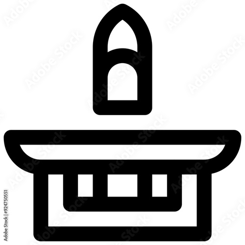 Altar. Editable stroke vector icon. 