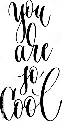 you are so cool - hand lettering inscription text calligraphy vector illustration