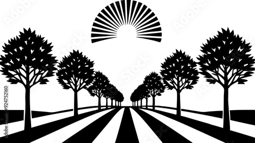 Serene Minimalist Landscapes: Perfect for Tranquil Settings