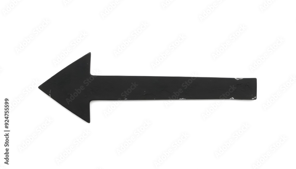 Isolated black arrow pointing left on a plain white background Isolated black arrow pointing left on a plain white background