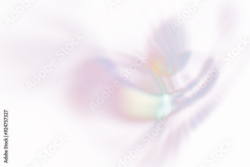 Subtle chromatic aberration lens flare overlay effect on transparent background