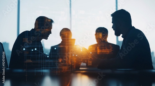 Wallpaper Mural Corporate people working together in the conference room of their office, sharing idea and planning the business strategy of their company - Teamwork and brainstorming abstract concept Torontodigital.ca