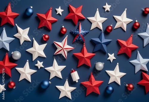 4th of July American Independence Day stars decorations