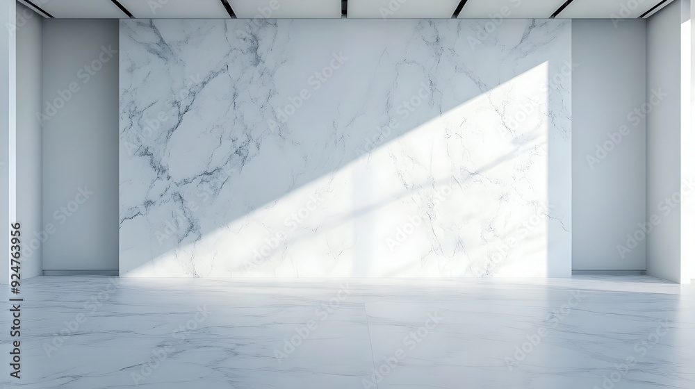 Obraz premium Pristine Marble Wall for Minimalist Corporate Event Backdrop