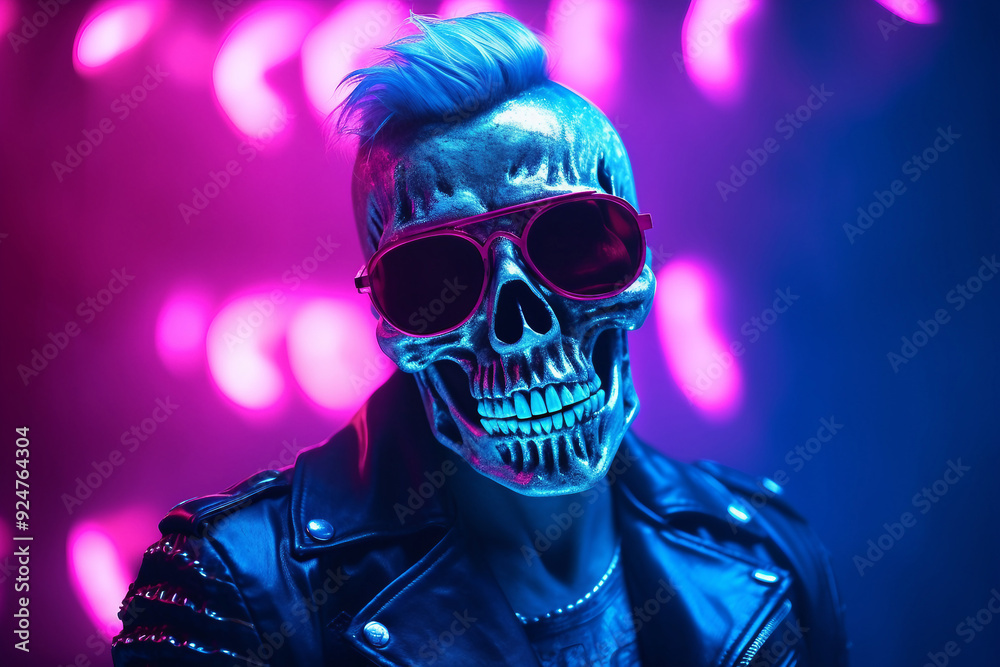 Brutal metal music lover rocker band member diversity age, cool punk style, Generative AI photo Brutal metal music lover rocker band member diversity age, cool punk style, Generative AI photo