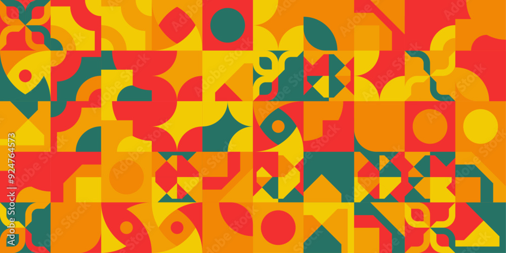 Colorful bauhaus background Colorful bauhaus background