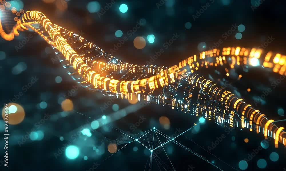 Digital DNA: The Building Blocks of Life in a Futuristic Style motion background Digital DNA: The Building Blocks of Life in a Futuristic Style motion background