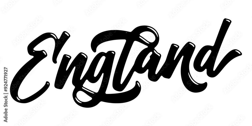 England country name written in street art-style liquid brush script lettering England country name written in street art-style liquid brush script lettering