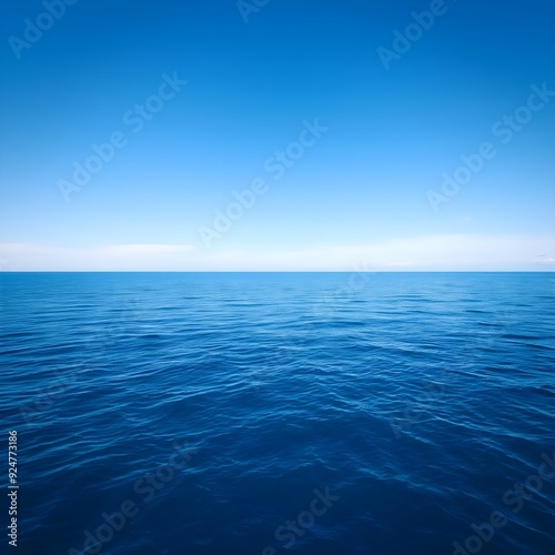 ocean extending into the distance under a clear blue sky