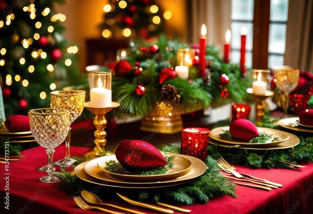 elegant festive holiday table setup showcasing seasonal decorations vibrant colors decorative elements cheerful celebration atmosphere, design, centerpiece elegant festive holiday table setup showcasing seasonal decorations vibrant colors decorative elements cheerful celebration atmosphere, design, centerpiece