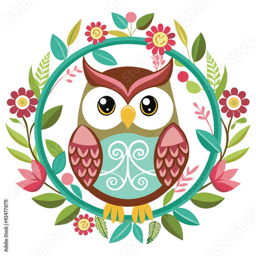 owl cute monogram photo