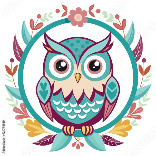 owl cute monogram photo