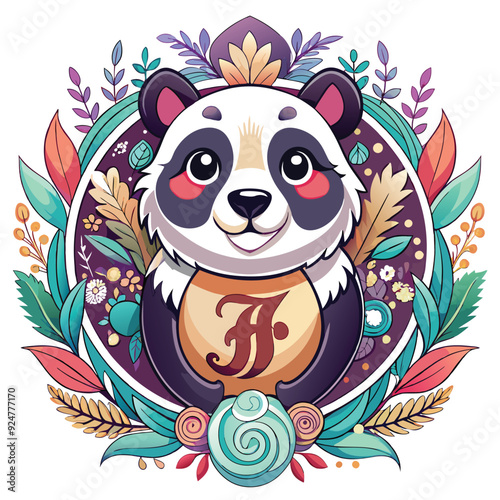 panda monogram photo