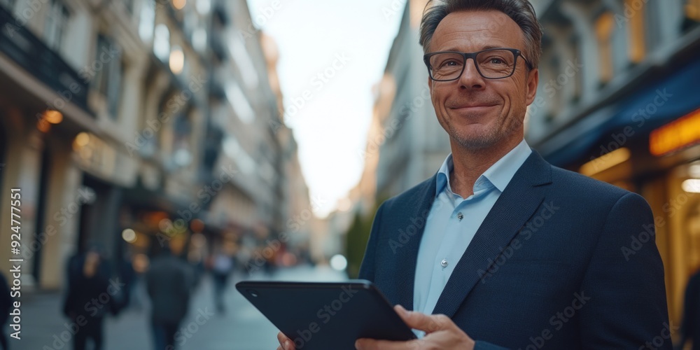 Professional Businessman on Smartphone Professional Businessman on Smartphone