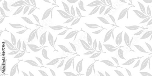 leaves vector pattern background. Green leaf seamless pattern. leaves pattern background. seamless patterns with green leaves.