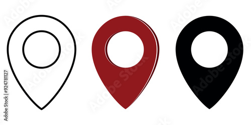Free Download Location pointer, pin, GPS pointer, markers, vector illustration for destination. For your projects, presentations, digital content - GFXLoad