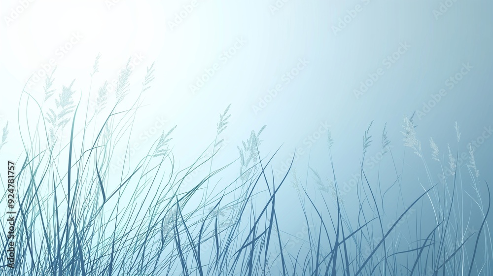 A simple yet elegant vector background with thin, delicate blades of grass that sway lightly, creating a soothing and calming effect. A simple yet elegant vector background with thin, delicate blades of grass that sway lightly, creating a soothing and calming effect.