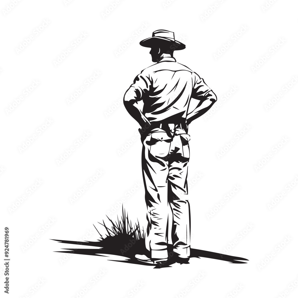 Forest Ranger standing Vector Images. Forest Rangers Stock Illustrations Forest Ranger standing Vector Images. Forest Rangers Stock Illustrations