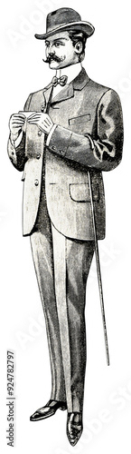Man vintage fashion illustration