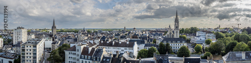 Panoramic of Caen city from Caen Castle in Normandy - France