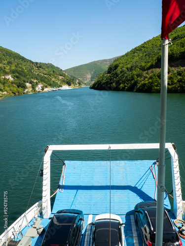 Koman lake in Albania