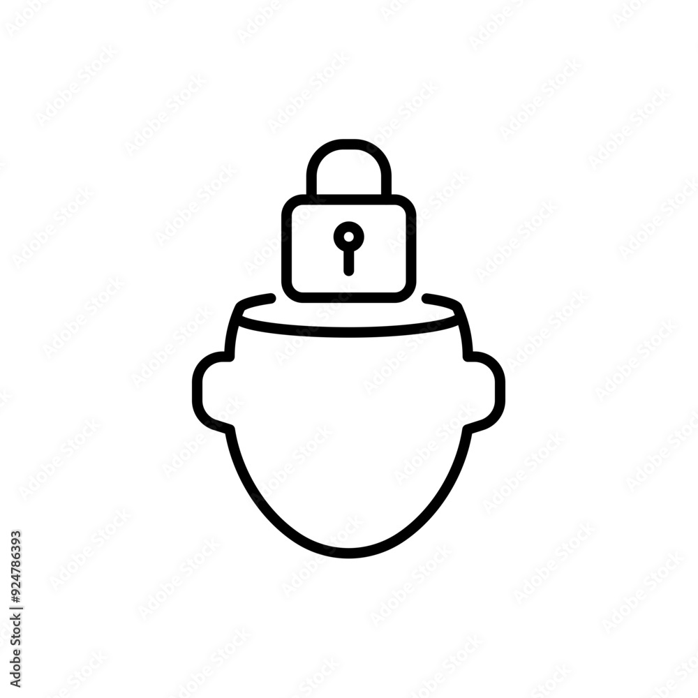 Close minded outline icons, minimalist vector illustration ,simple transparent graphic element .Isolated on white background Close minded outline icons, minimalist vector illustration ,simple transparent graphic element .Isolated on white background