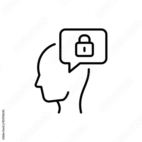 Close minded outline icons, minimalist vector illustration ,simple transparent graphic element .Isolated on white background