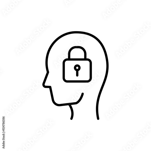 Close minded outline icons, minimalist vector illustration ,simple transparent graphic element .Isolated on white background