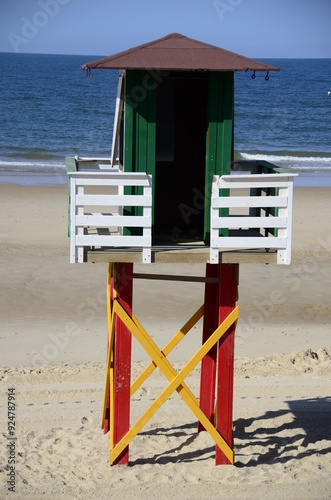 Lifeguard watchtower on a beach