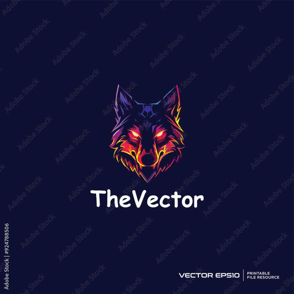 Angry wolf mascot, vector, logo, character, cartoon, illustration, eps10 Angry wolf mascot, vector, logo, character, cartoon, illustration, eps10