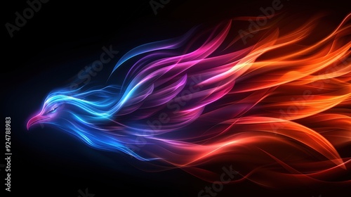 Wallpaper Mural An ethereal phoenix in a burst of vibrant light Torontodigital.ca