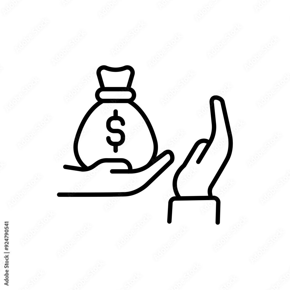 No Bribe outline icons, minimalist vector illustration ,simple transparent graphic element .Isolated on white background No Bribe outline icons, minimalist vector illustration ,simple transparent graphic element .Isolated on white background