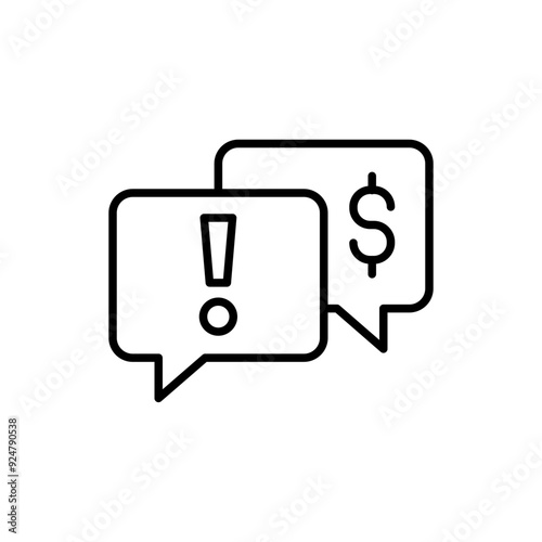 No bribe outline icons, minimalist vector illustration ,simple transparent graphic element .Isolated on white background