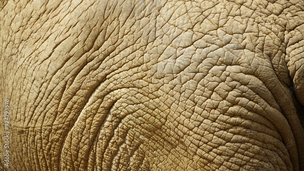 Close up image of an African elephant's skin. Background safari animal texture with copy space. Wrinkled, leathery dry texture with deep cracks and crevices. Looks like a rock face or dry wilderness. Close up image of an African elephant's skin. Background safari animal texture with copy space. Wrinkled, leathery dry texture with deep cracks and crevices. Looks like a rock face or dry wilderness.
