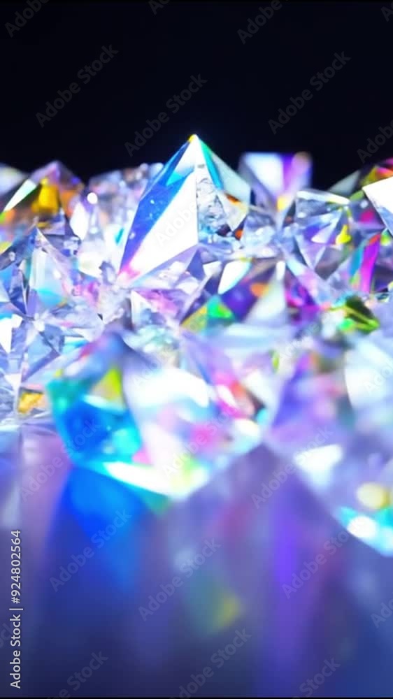 Rows of dazzling, colorful crystal shards stretch out before me, each one reflecting a bright array of prismatic colors in every direction, creating a mesmerizing and vibrant display Rows of dazzling, colorful crystal shards stretch out before me, each one reflecting a bright array of prismatic colors in every direction, creating a mesmerizing and vibrant display