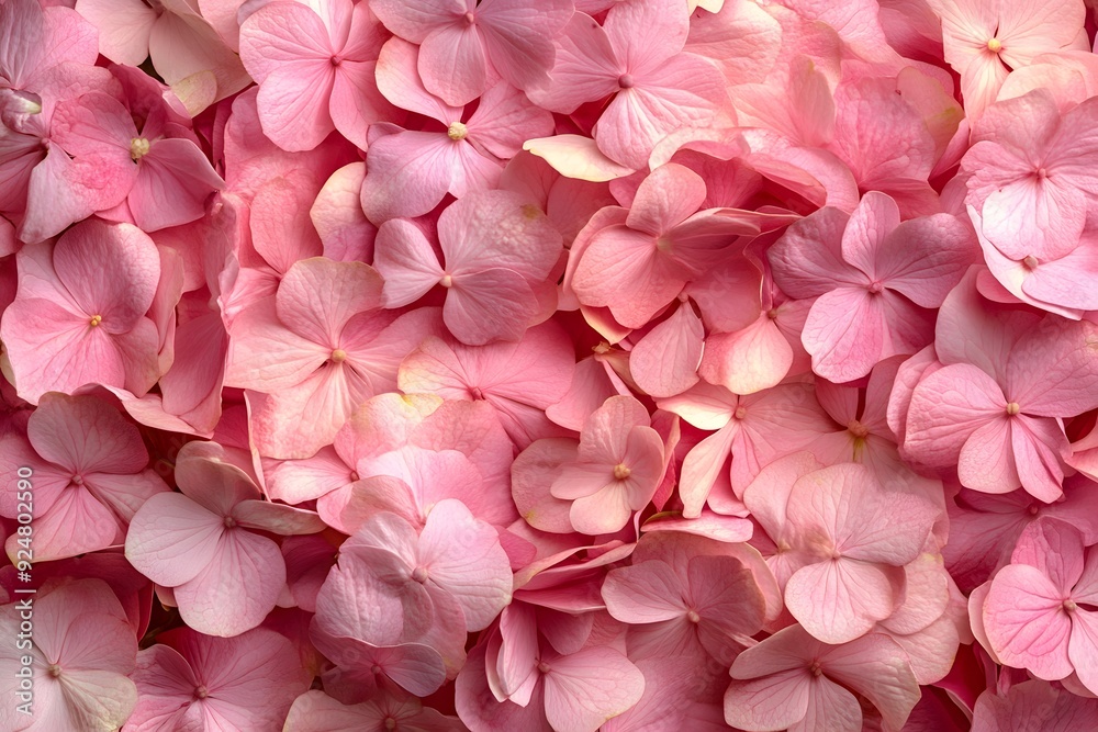 Fototapeta premium Close-up of pink hydrangea flowers background
