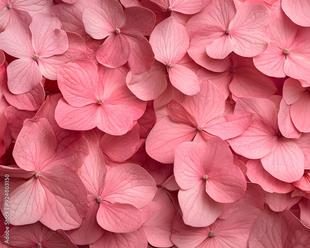 Close-up of pink hydrangea flowers background Close-up of pink hydrangea flowers background