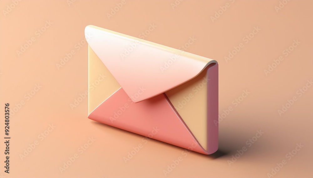 Stylish pastel envelope design, perfect for stationery or greeting card concepts, showcasing elegance and modern aesthetics. Stylish pastel envelope design, perfect for stationery or greeting card concepts, showcasing elegance and modern aesthetics.