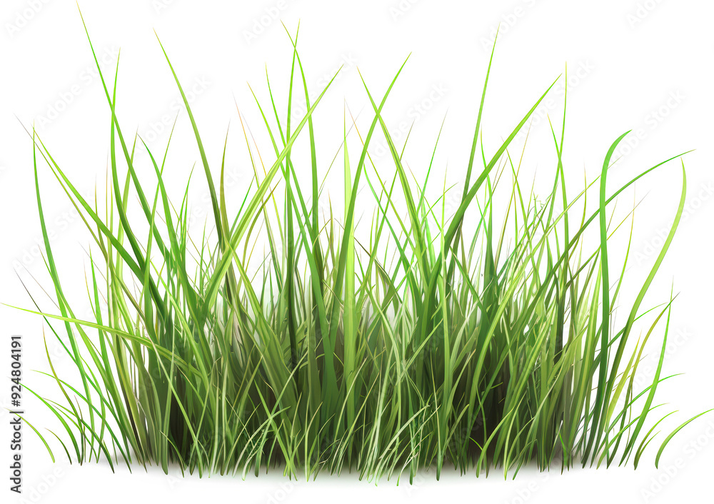 Obraz premium A lush patch of green grass with blades reaching upwards against