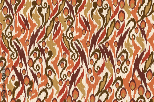 Seamless paisley embroidered floral motif pattern in vector, for design, fabric, wrapping, digital motif, background, wallpaper, print, clothing, etc.	
